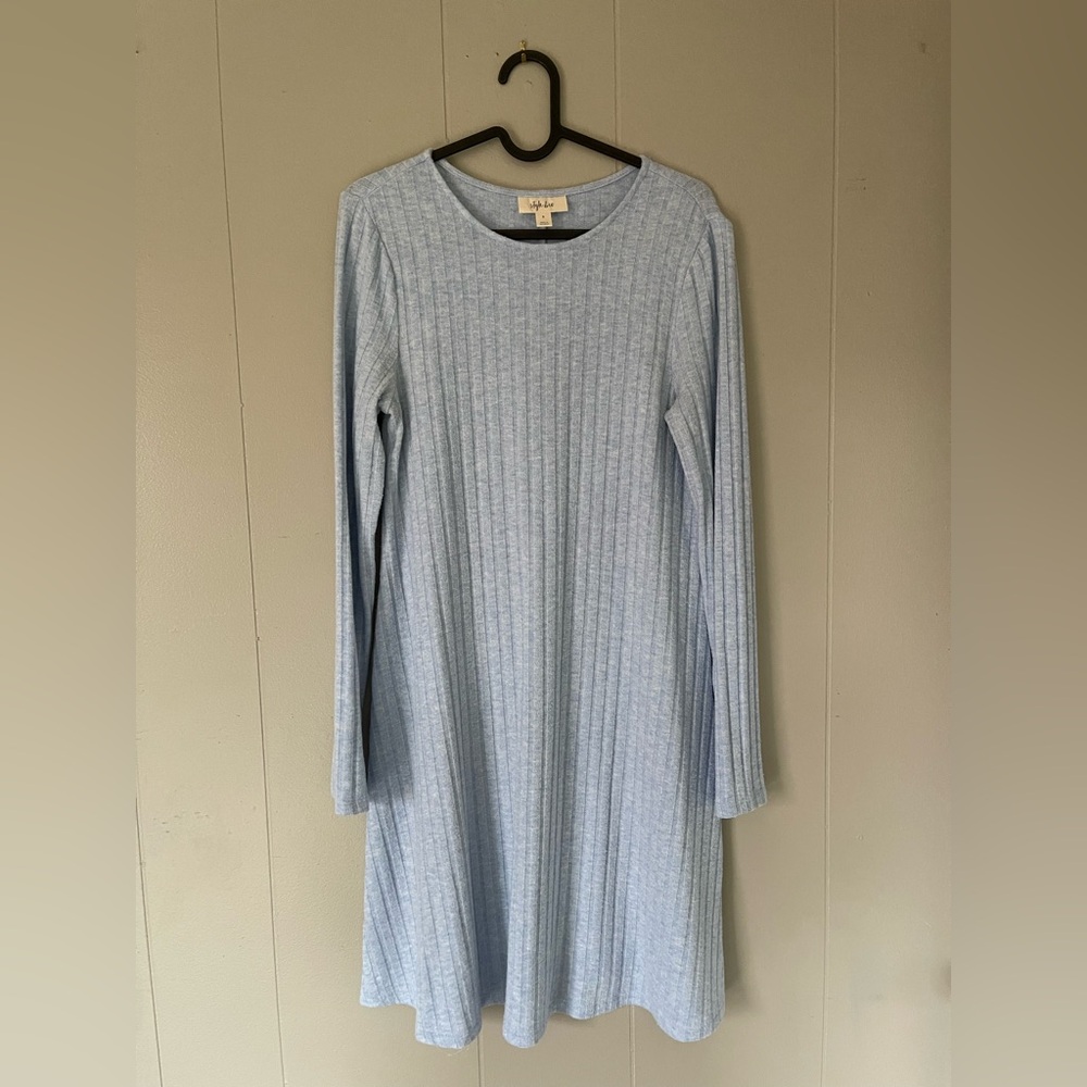 Style & Co. Sky Blue Knit Dress - Picture 4 of 6